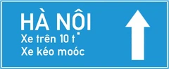 Biển số I.417b "Chỉ hướng đường phải đi cho từng loại xe"