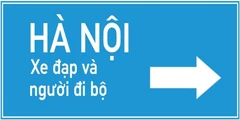 Biển số I.417c "Chỉ hướng đường phải đi cho từng loại xe"