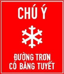 Biển số S.510a "Chú ý đường trơn có băng tuyết"